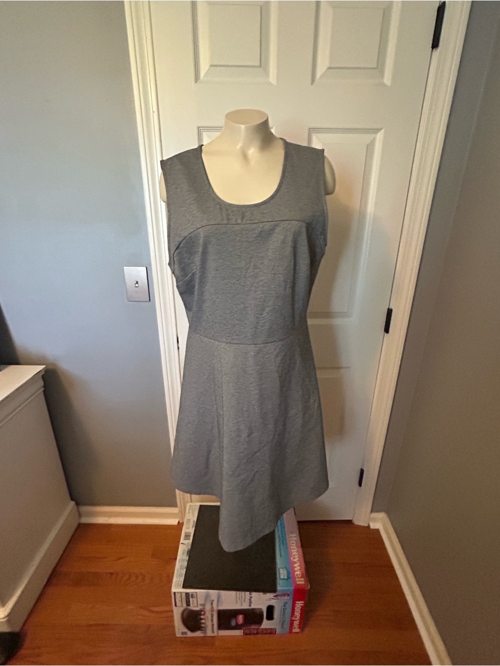 Merona Gray Sleeveless A-Line Mini Dress